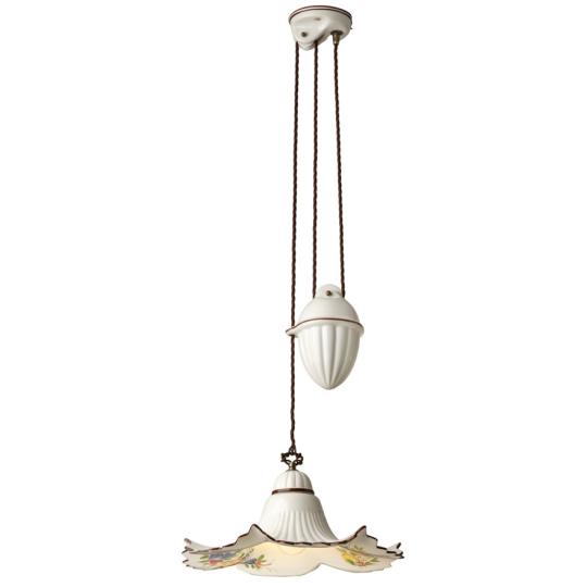 romantikus videki hangulatu kezzel festett mediterran ellensulyos fuggesztek lampa vilagitas vintage polgari klasszikus ebedlo konyha nappali halszoba paraszthaz vendeghaz.jpg